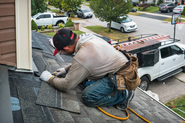 Professional Gutter Installation technician working in Botkins, OH